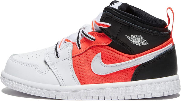 Toddler's Jordan 1 Mid SE Black/White-Infrared 23 (FB4419 016)