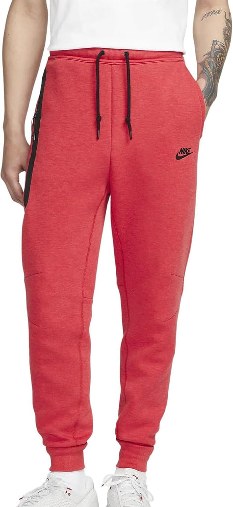 Men's Nike Sportswear Tech Red/Black Fleece Joggers (FB8002 672)