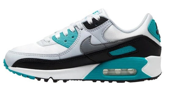 Women's Nike Air Max 90 White/Cool Grey-Teal Nebula (FB8570 101)