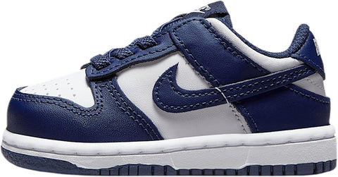 Toddler's Nike Dunk Low White/Midnight Navy-White (FB9107 116)