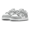 Toddler's Nike Dunk Low White/LT Smoke Grey-White (FB9107 123)