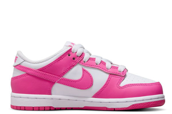 Little Kid's Nike Dunk Low White/Laser Fuchsia (FB9108 102)