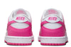 Little Kid's Nike Dunk Low White/Laser Fuchsia (FB9108 102)