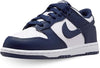 Little Kid's Nike Dunk Low White/Midnight Navy-White (FB9108 116)