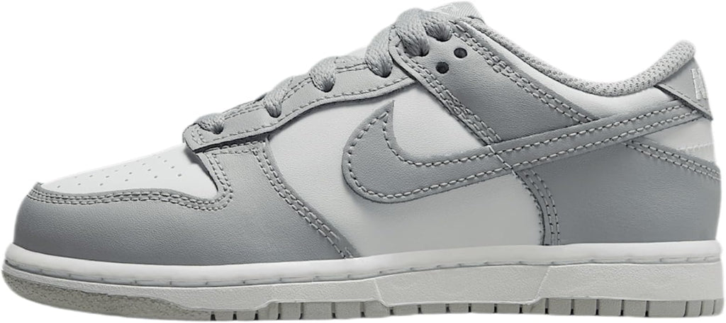 Little Kid's Nike Dunk Low White/LT Smoke Grey-White (FB9108 123)