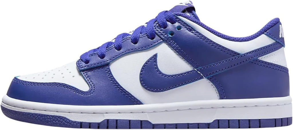 Big Kid's Nike Dunk Low White/Concord-University Red (FB9109 106)