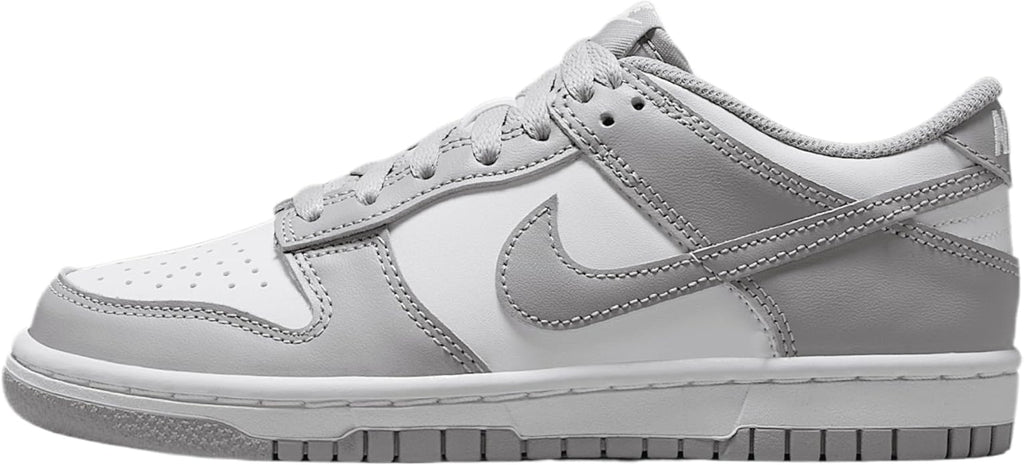 Big Kid's Nike Dunk Low White/Lt Smoke Grey-White (FB9109 123)