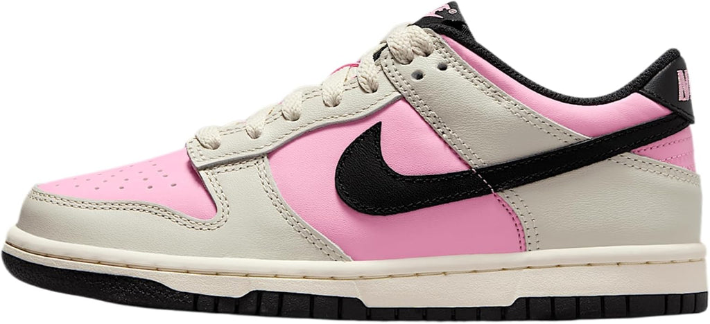 Big Kid's Nike Dunk Low Pink Rise/Black-LT Orewood BRN (FB9109 601)