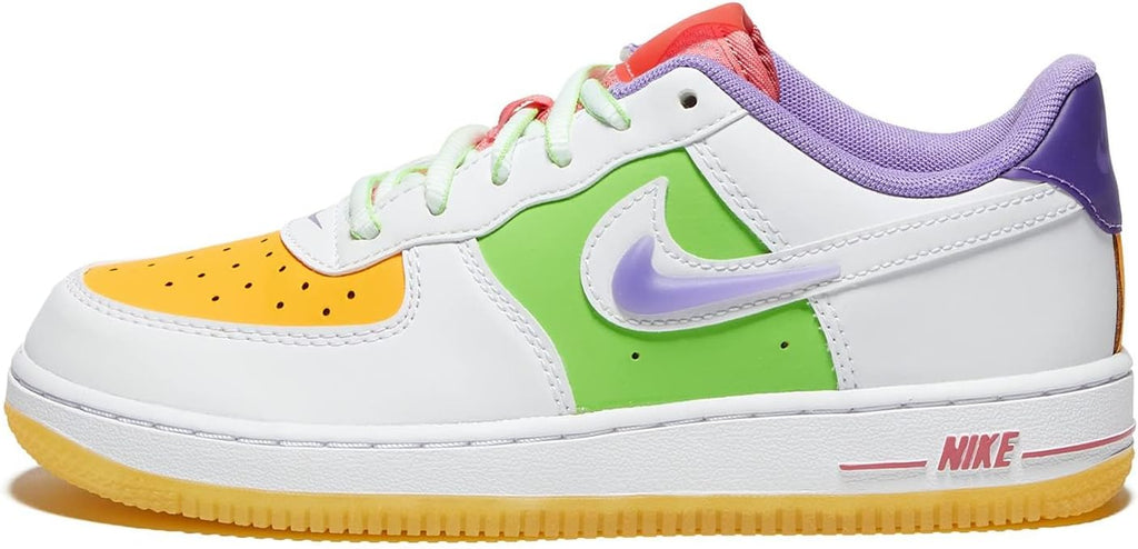 Little Kid's Nike Force 1 LV8 1 White/White-Space Purple (FD1036 100)