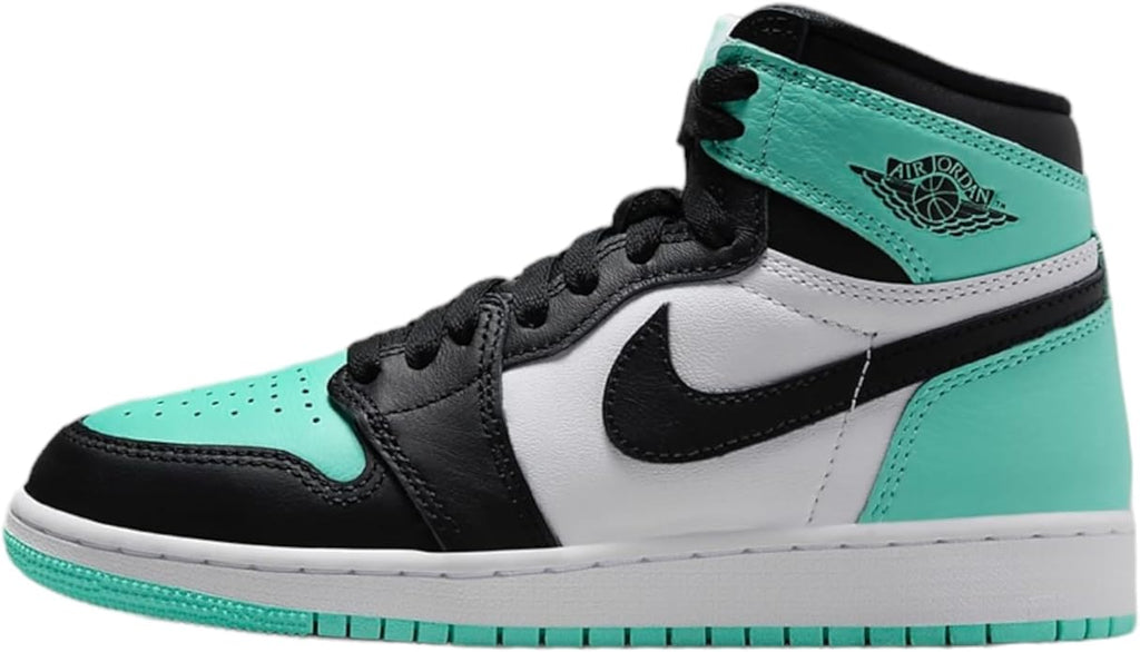 Big Kid's Jordan 1 Retro High OG White/Black-Green Glow (FD1437 130)