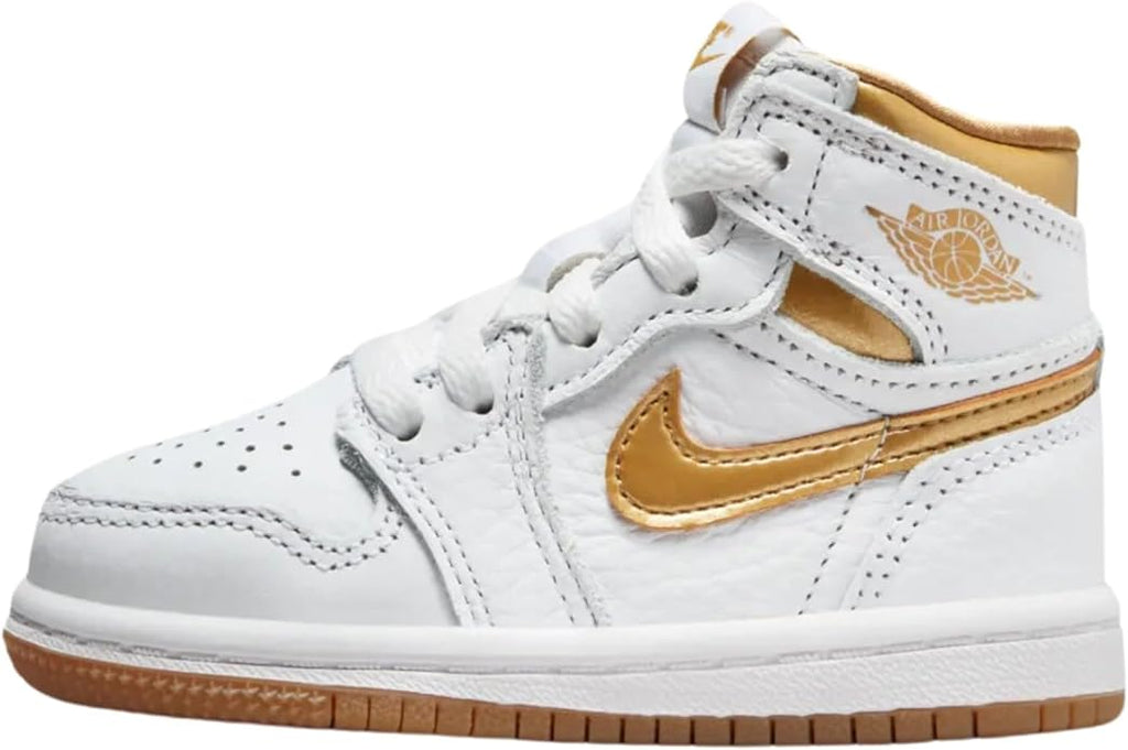 Toddler's Jordan 1 Retro High OG White/Metallic Gold (FD2598 107)