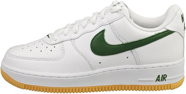 Men's Nike Air Force 1 Low Retro QS White/Forest Green-Gum Yellow (FD7039 101)