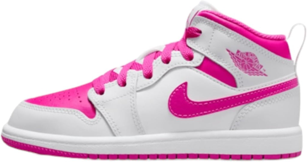 Little Kid's Jordan 1 Mid Iris Whisper/Fire Pink-White (FD8781 500)