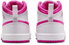 Toddler's Jordan 1 Mid Iris Whisper/Fire Pink-White (FD8782 500)