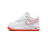 Toddler's Nike Force 1 Low White/White-Picante Red (FJ3486 101)