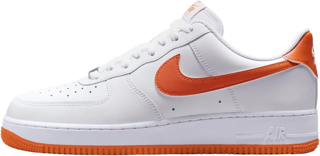 Men's Nike Air Force 1 '07 White/Safety Orange-White (FJ4146 109)