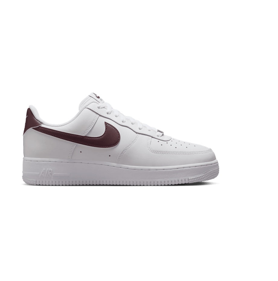 Men's Nike Air Force 1 '07 White/Burgundy Crush-White (FJ4146 112)