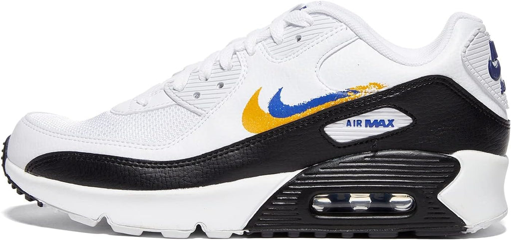 Big Kid's Nike Air Max 90 GS NN White/Deep Royal Blue (FJ4592 100)