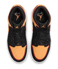 Big Kid's Air Jordan 1 Mid SE Black/Vivid Orange (FJ4924 008)