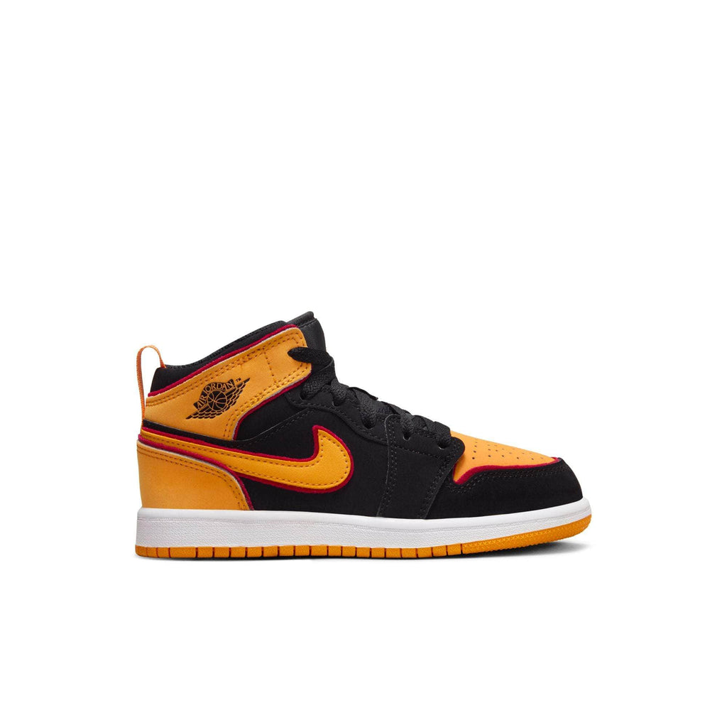 Little Kid's Jordan 1 Mid SE Black/Vivid Orange (FJ4925 008)