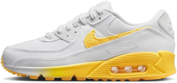 Women's Nike Air Max 90 SE White/Citron Pulse-Alabaster (FJ4548 100)