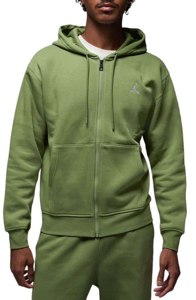 Men's Jordan Essentials Sky J Light Olive/White Full-Zip Fleece Hoodie