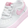 Toddler's Nike Force 1 Low EasyOn White/Pink Foam (FN0236 100)