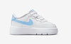 Toddler's Nike Air Force 1 Low Easyon White/Aquarius Blue-Wht (FN0236 107)