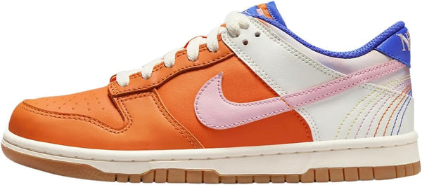 Big Kid's Nike Dunk Low SE Safety Orange/Med Soft Pink (FN0600 801)