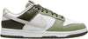 Men's Nike Dunk Low White/Light Bone-Oil Green (FN6882 100)