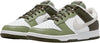 Men's Nike Dunk Low White/Light Bone-Oil Green (FN6882 100)