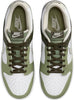 Men's Nike Dunk Low White/Light Bone-Oil Green (FN6882 100)