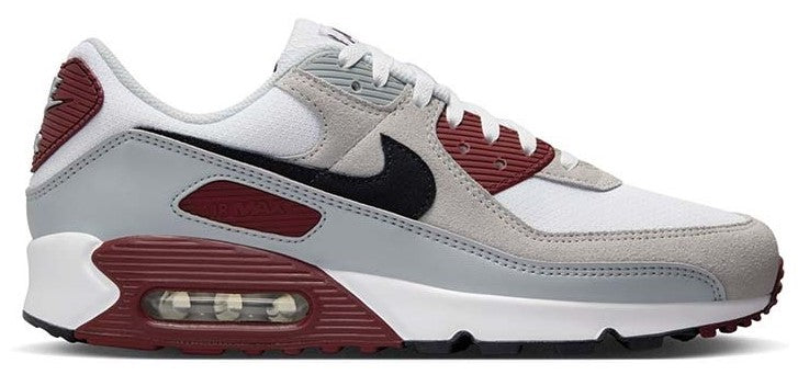 Men's Nike Air Max 90 White/Black-Dark Team Red (FN6958 101)