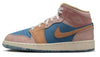 Big Kid's Jordan 1 Mid Aegean Storm/Hemp-Pink Oxford (FN5472 400)