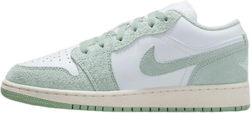 Big Kid's Jordan 1 Low SE White/Seafoam-Sail (FN9137 131)