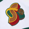 Men's Mitchell & Ness Green/White NBA Seattle Supersonics Fusion Fleece 2.0 Pullover Hoodie
