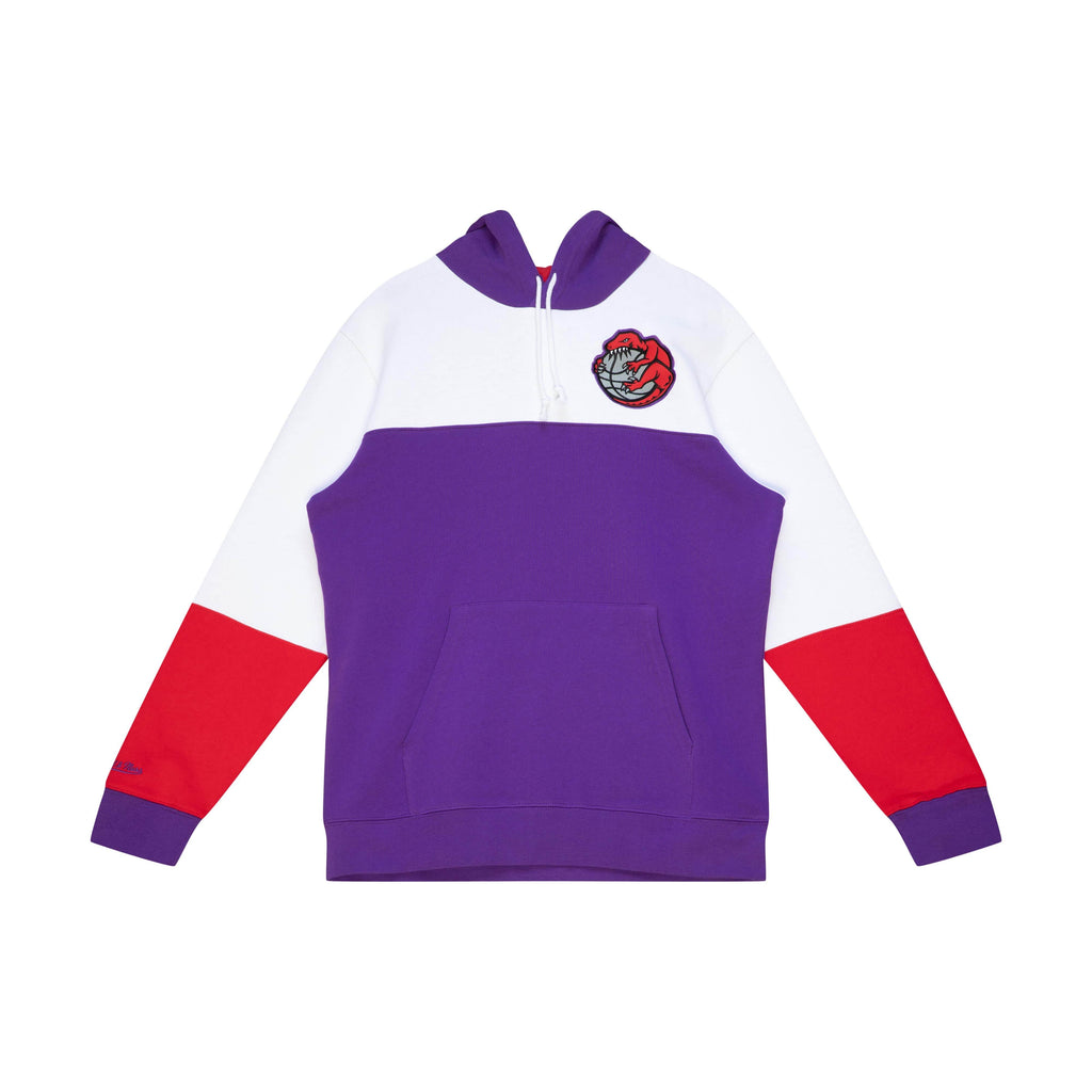 Men's Mitchell & Ness Purple/White NBA Toronto Raptors Fusion Fleece 2.0 Pullover Hoodie