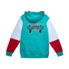 Men's Mitchell & Ness Teal/White NBA Vancouver Grizzlies Fusion Fleece 2.0 Pullover Hoodie