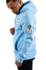 Men's Mitchell & Ness Light Blue UNC NCAA Champ City Fleece Pullover Hoodie