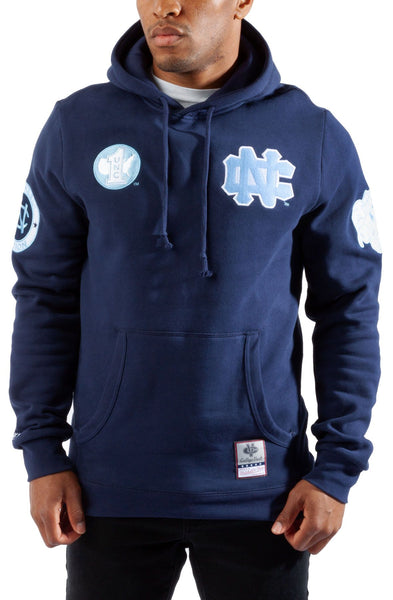 Men's Mitchell & Ness Navy Blue UNC NCAA Champ City Fleece Pullover Hoodie
