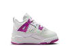 Toddler's Jordan 4 Retro White/Hyper Violet (FQ1313 151)