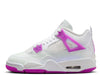 Big Kid's Jordan 4 Retro White/Hyper Violet (FQ1314 151)