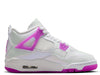 Big Kid's Jordan 4 Retro White/Hyper Violet (FQ1314 151)