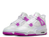 Big Kid's Jordan 4 Retro White/Hyper Violet (FQ1314 151)