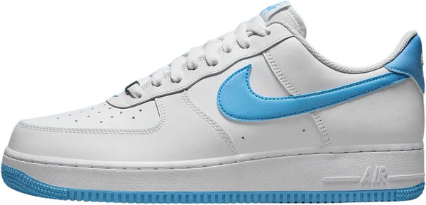 Men's Nike Air Force 1 '07 White/Aquarius Blue-White (FQ4296 100)