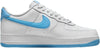 Men's Nike Air Force 1 '07 White/Aquarius Blue-White (FQ4296 100)