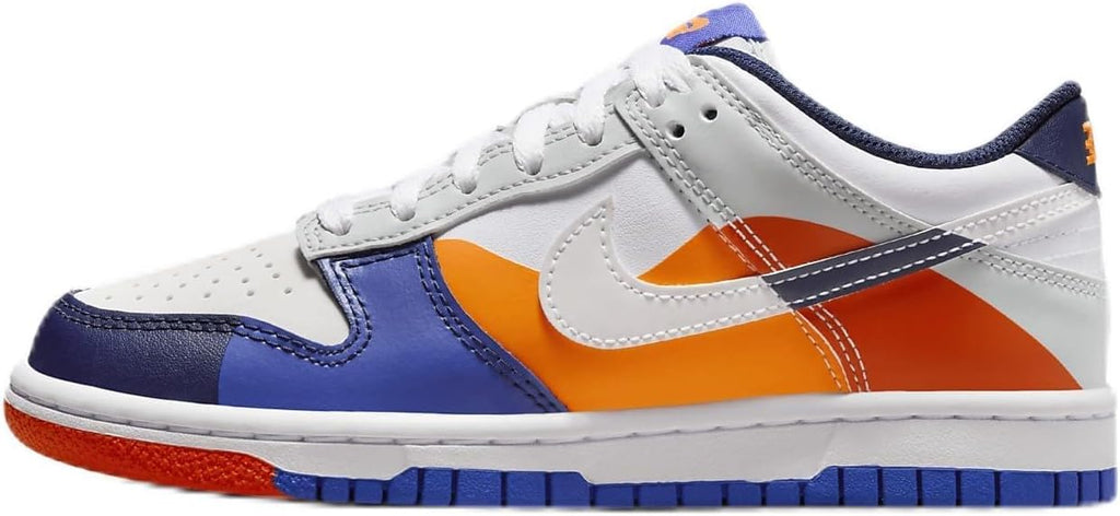 Big Kid's Nike Dunk Low SE White/White-Light Silver (FQ7674 100)