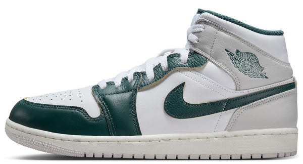 Men's Jordan 1 Mid SE White/Oxidized Green-Sail (FQ7720 103)