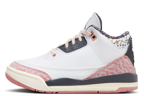 Little Kid's Jordan 3 Retro White/Anthracite-Red Stardust (FQ9174 100)