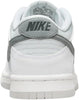 Big Kid's Nike Dunk Low White/Smoke Grey-Pure Platinum (FV0365 100)